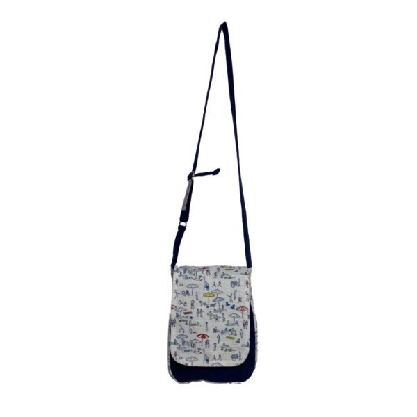 Upcycled Sling Bag – Beach Motif with Adjustable Strap