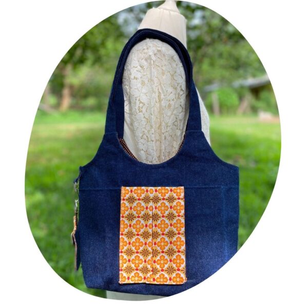 Patchwork Seventies Flowers Orange + Purse - Image 9