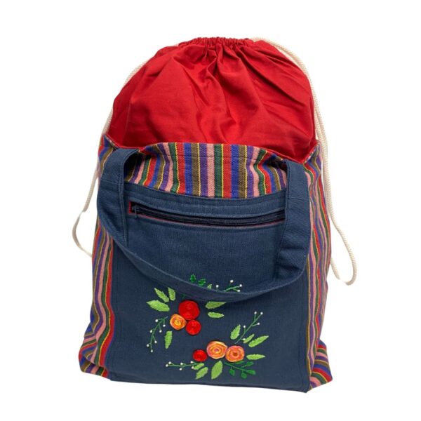 Drawstring Embroidery&Stripes - Image 2