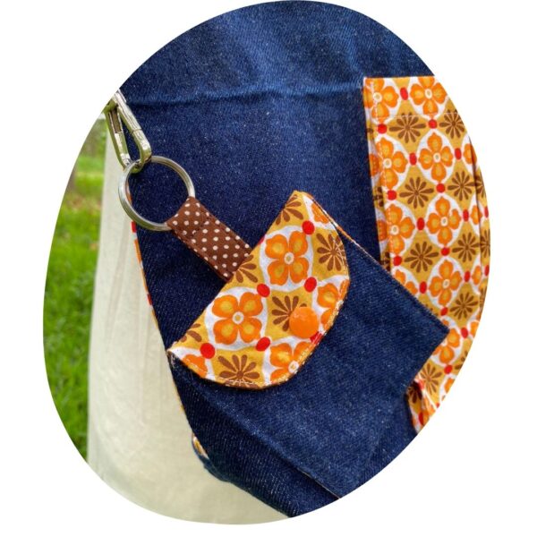 Patchwork Seventies Flowers Orange + Purse - Image 10