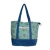 Upcycled Market Bag – Floral Canvas with Denim Base - Image 2