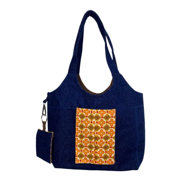 Patchwork Seventies Flowers Orange + Purse - Image 2