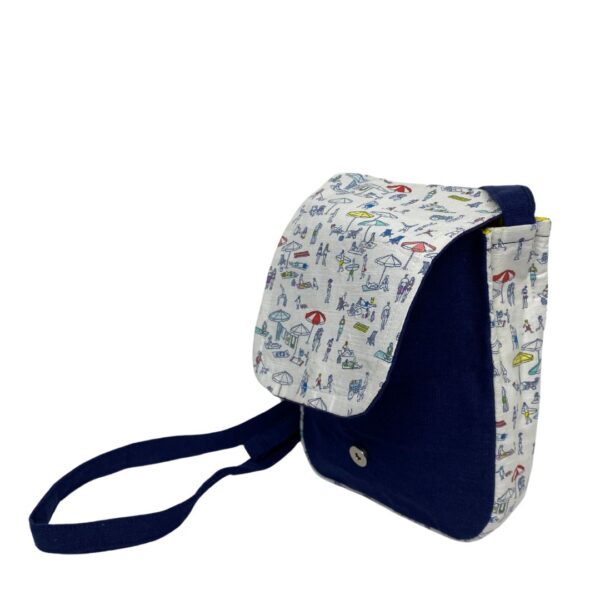 Upcycled Sling Bag – Beach Motif with Adjustable Strap - Image 7