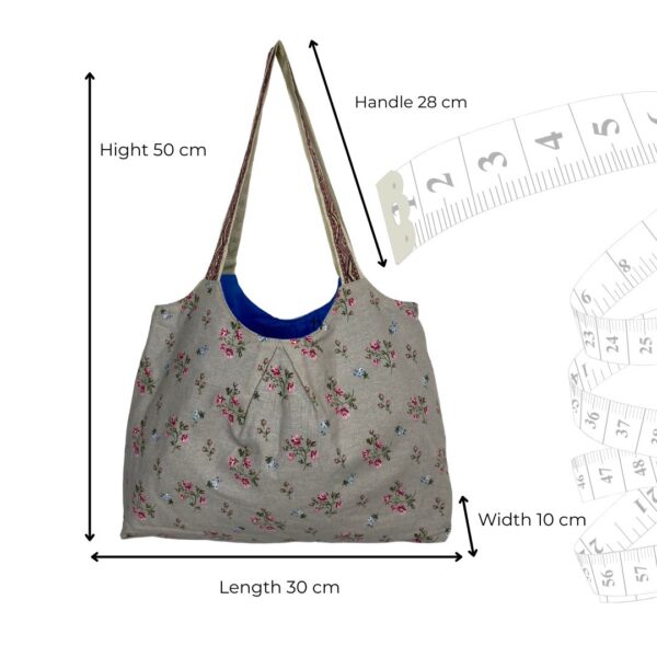 Mother & Child - Floral Beige/Blue - Set of 2 - Image 6