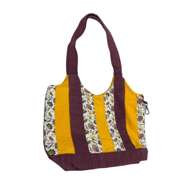 Patchwork Maroon&Flowers + Purse – Image 4