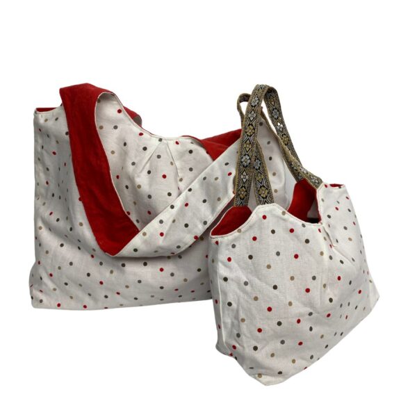 Mother & Child - Dotted Tote - Set of 2 - Image 3