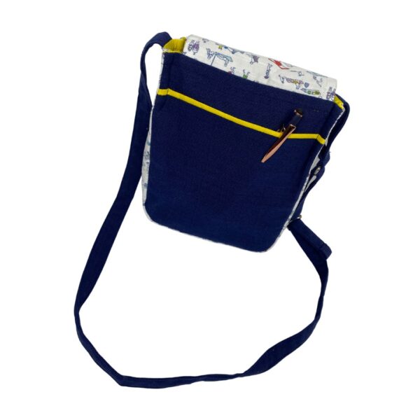 Upcycled Sling Bag – Beach Motif with Adjustable Strap - Image 5