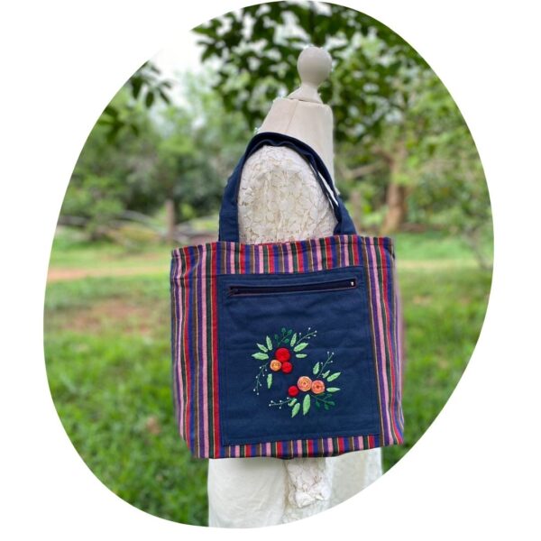 Drawstring Embroidery&Stripes - Image 6