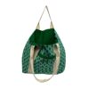 Upcycled Big Shopper – Tree Print Canvas with Cotton Straps - Image 3