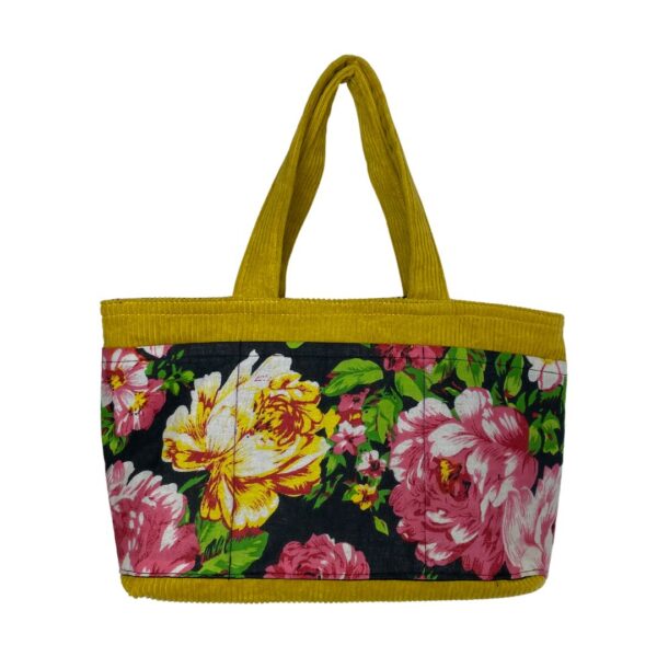 Vibrant Corduroy Mini Tote Bag with 10 Pockets – Image 2