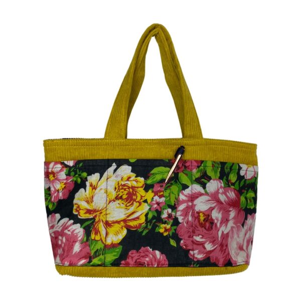 Vibrant Corduroy Mini Tote Bag with 10 Pockets – Image 8