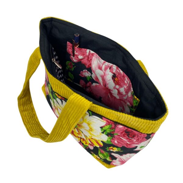 Vibrant Corduroy Mini Tote Bag with 10 Pockets – Image 4