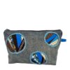 Circular Patch Denim Pouch
