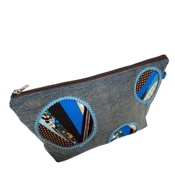 Circular Patch Denim Pouch – Image 5