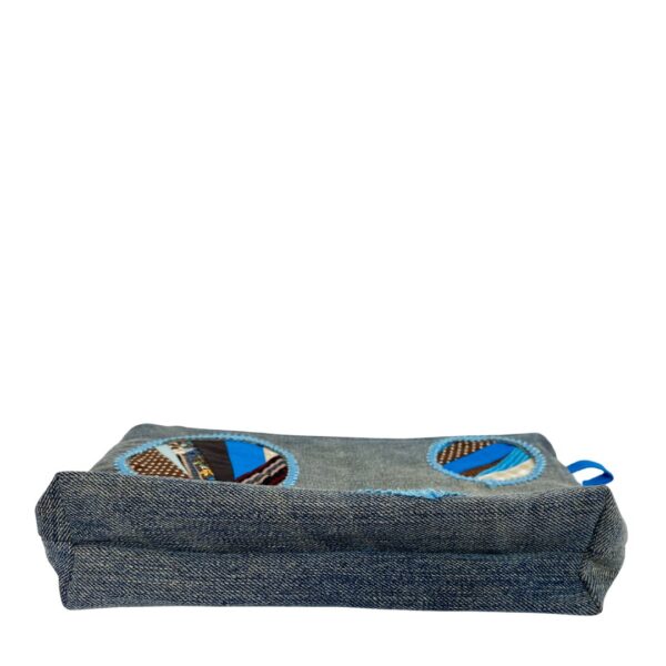 Circular Patch Denim Pouch – Image 4
