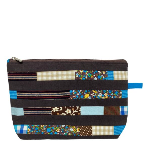 Striped Patchwork Pouch