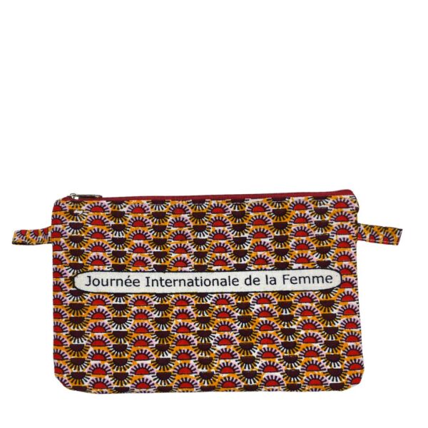 Empowering Faux Leather Flat Pouch