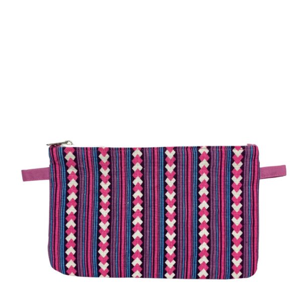 Vintage-Inspired Striped Flat Pouch - Image 2