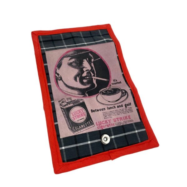 Vintage Tobacco Pouch with Faux Leather Lining - Image 2