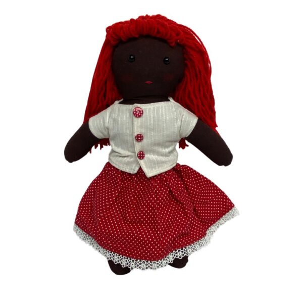 Helga - Handmade 50s-Inspired Doll in Red & White