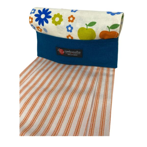 Retro Blue Flower Oven Tea Towel - Set of 2 - Image 2